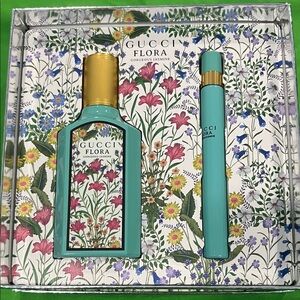 Gucci Flora Gorgeous Jasmine Set in Turquoise and Gold